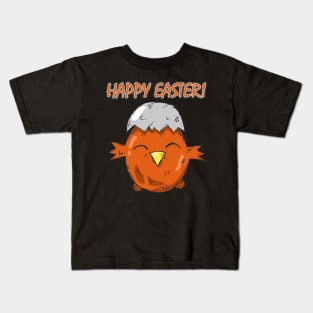 Cute orange Easter chick - Happy Easter! Kids T-Shirt